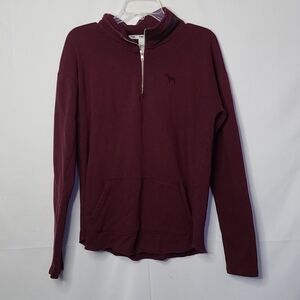Victoria Secret Pink quarter zip sweatshirt sz M